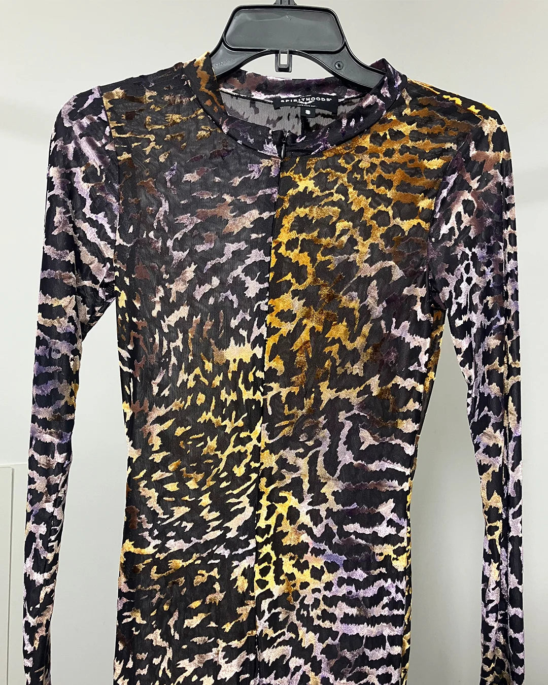 *One Of A Kind / Prototype* Pearl Gold  Burnout Tiger Long Sleeve Full Bodysuit - SMALL
