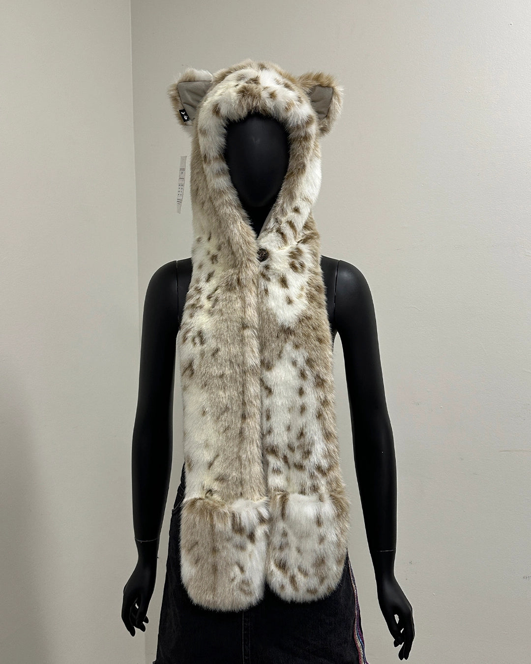 *Almost Purfect* Faux Fur Hood (Tan Lining) | Siberian Snow Leopard