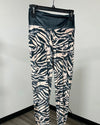 *One Of A Kind / Prototype* Ivory/Black Zebra Velvet Leggings - SMALL