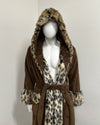 *Sample* Hooded Luxury Robe | Leopard - Medium