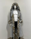 *Sample* Hooded Wolverine Faux Fur House Robe- Medium