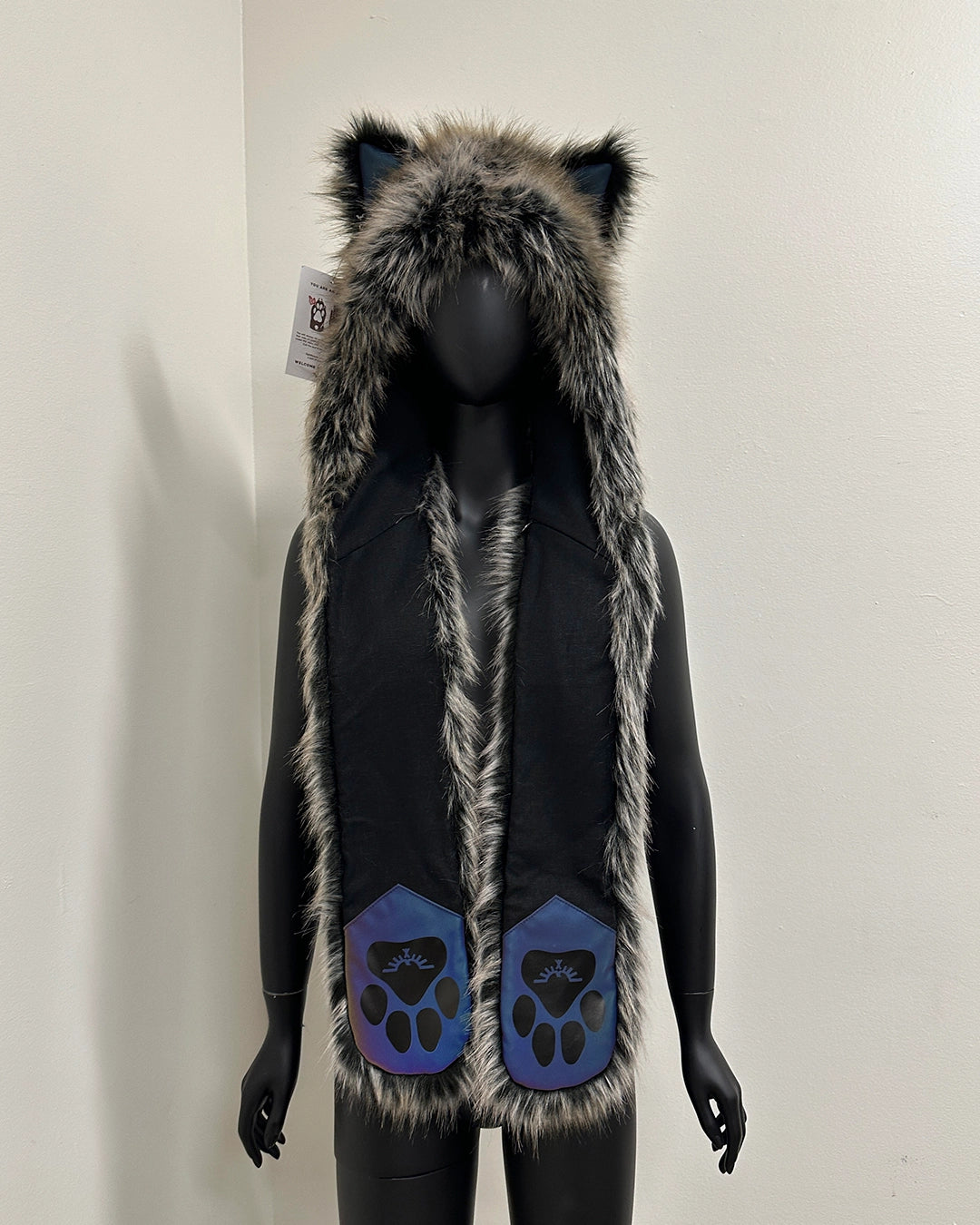*One Of A Kind* Reflective Faux Fur Hood | Grey Wolf