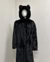 *Sample* Classic Long Faux Fur Coat | Black Panther - XXLarge
