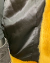 close-up photo of the black poly-satin lining.