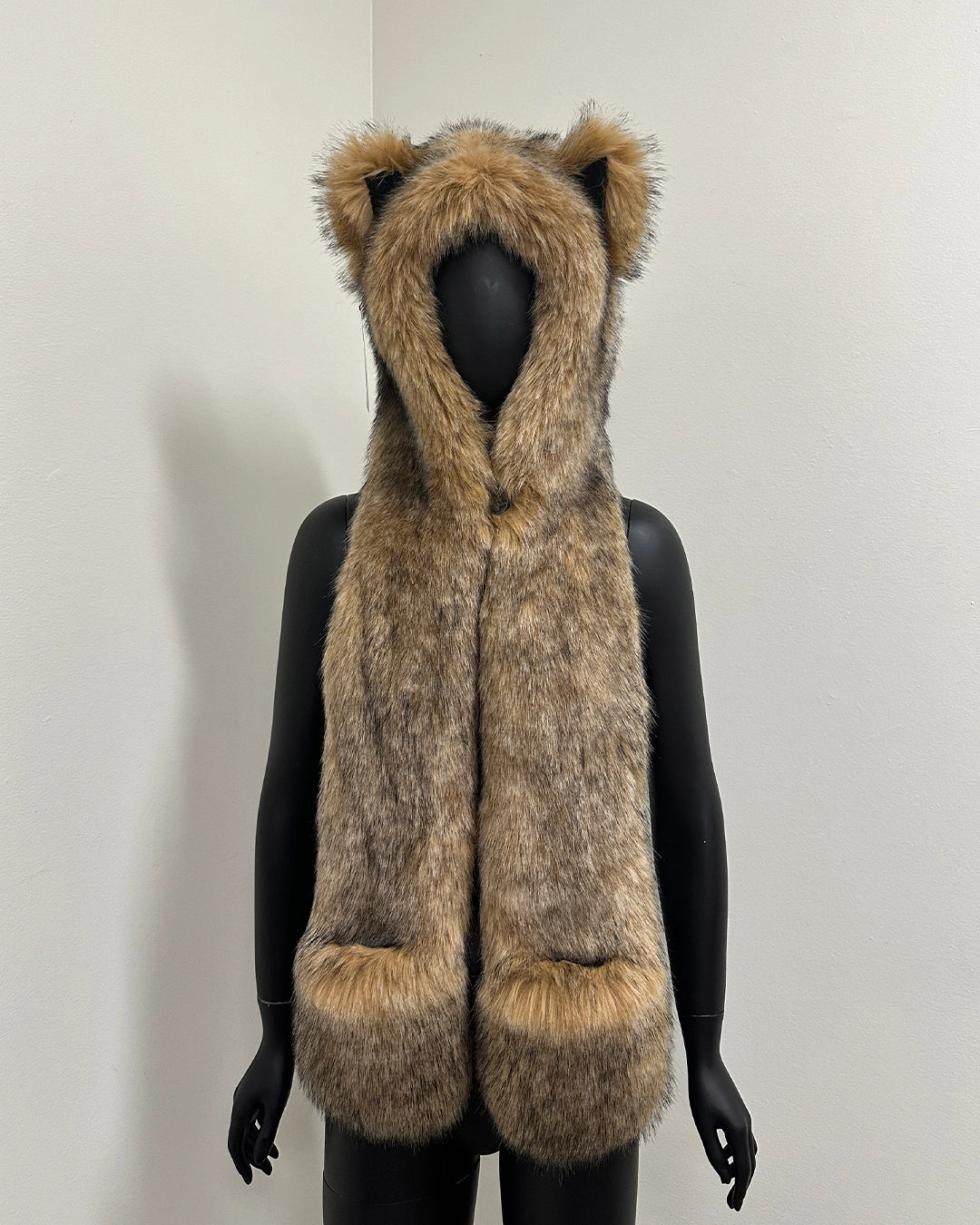 *One Of A Kind* Coyote Luxe Collector Edition Faux Fur SpiritHood