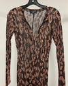 *One Of A Kind / Prototype* Copper Leopard Mesh Full Bodysuit - SMALL