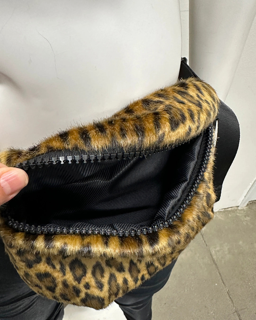 *Sample* Faux Fur Fanny Pack | Leopard