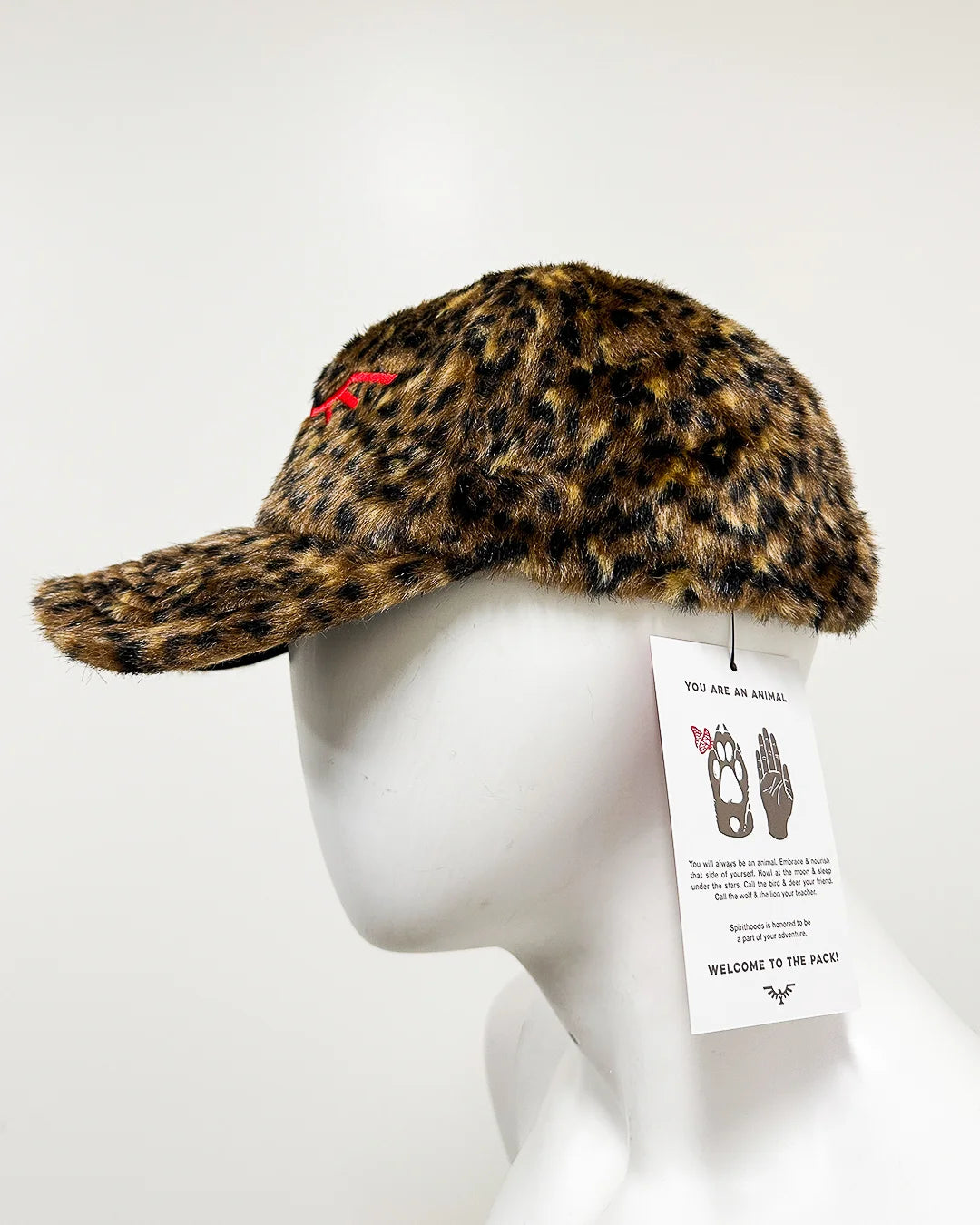 *Sample* Brown Faux Fur Baseball Hat | Leopard