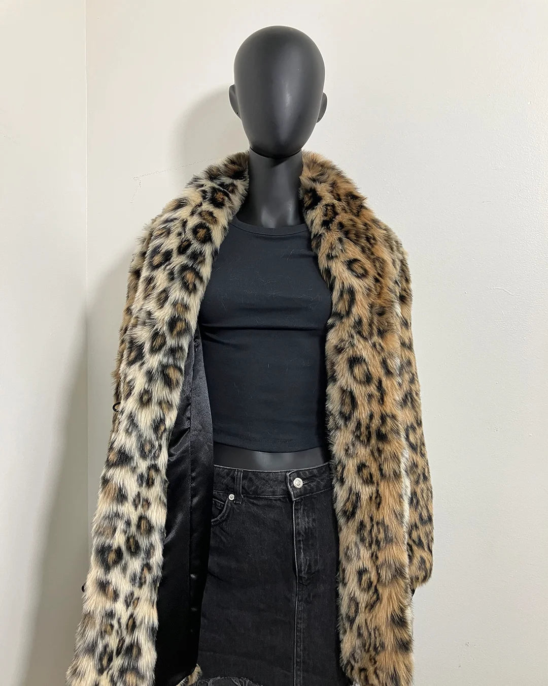 *Last Stock* C.E. Faux Fur Coat | Leopard - SMALL