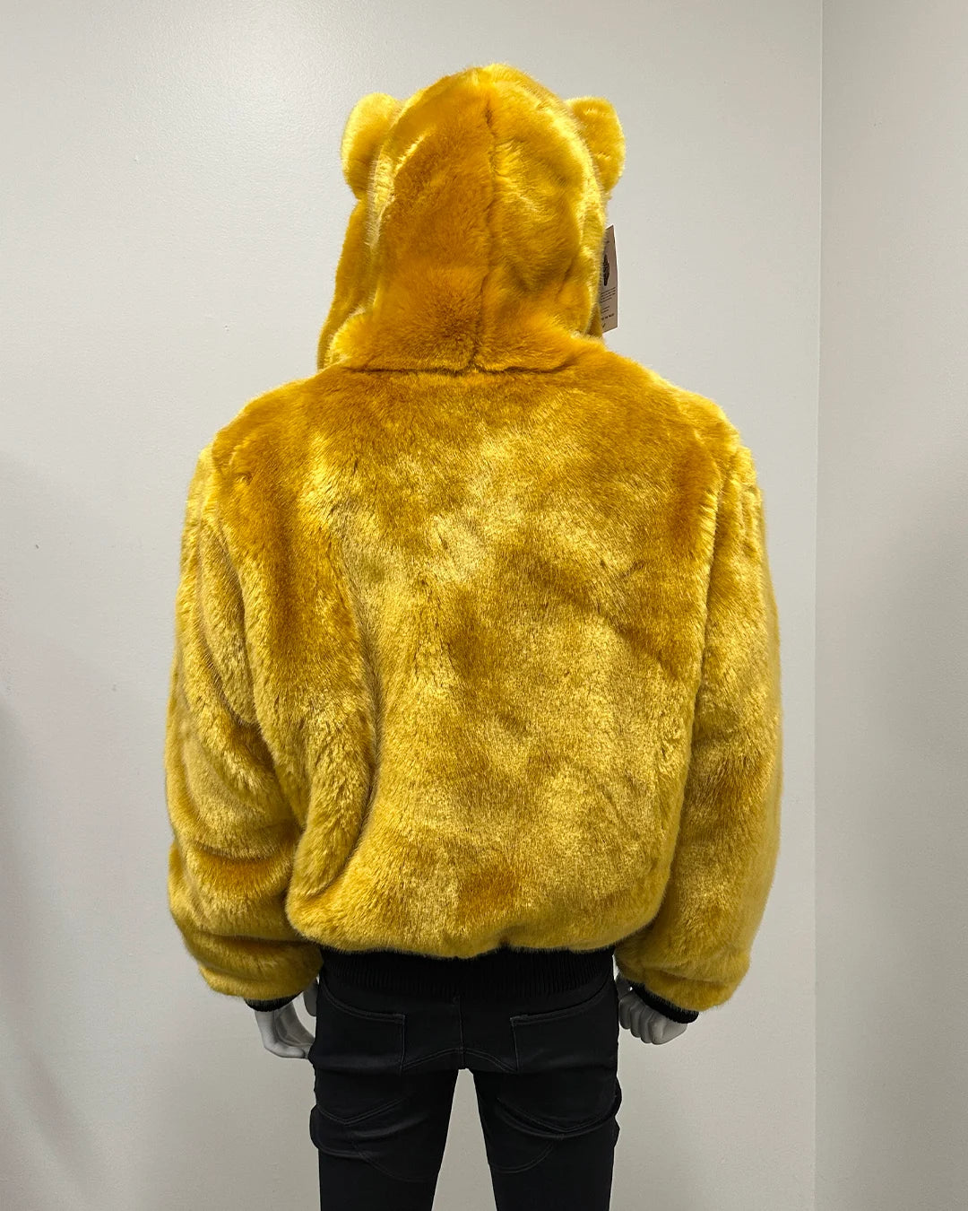 *Sample* Luxe Classic Faux Fur Bomber Jacket | Golden Wolf - Large