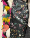 *Sample* Long Faux Fur Coat | Rainbow Butterfly - Medium