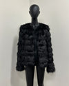 *Last Stock* Faux Fur Bomber Jacket | Black Tundra Fox - Medium