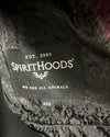 Close Up of SpiritHoods Necklabel in the Online Sample Sale Classic Luxe Purple Fake Fur Jacket in Lavender Panther in size XXS
