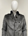 *Sample* Long Faux Fur Coat | Grey Fox - Medium