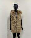 *Last Stock* Tan Alpaca Faux Fur Vest -Medium
