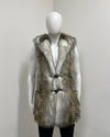 *Last Stock* Hooded Faux Fur Vest | Alaskan Hawk - Medium