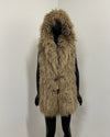 *Last Stock* Tan Alpaca Faux Fur Vest -Medium