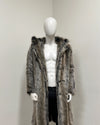 *One Of A Kind* Classic Long Faux Fur Coat | Grey Wolf - Medium