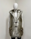 *Last Stock* Hooded Faux Fur Vest | Alaskan Hawk - Large