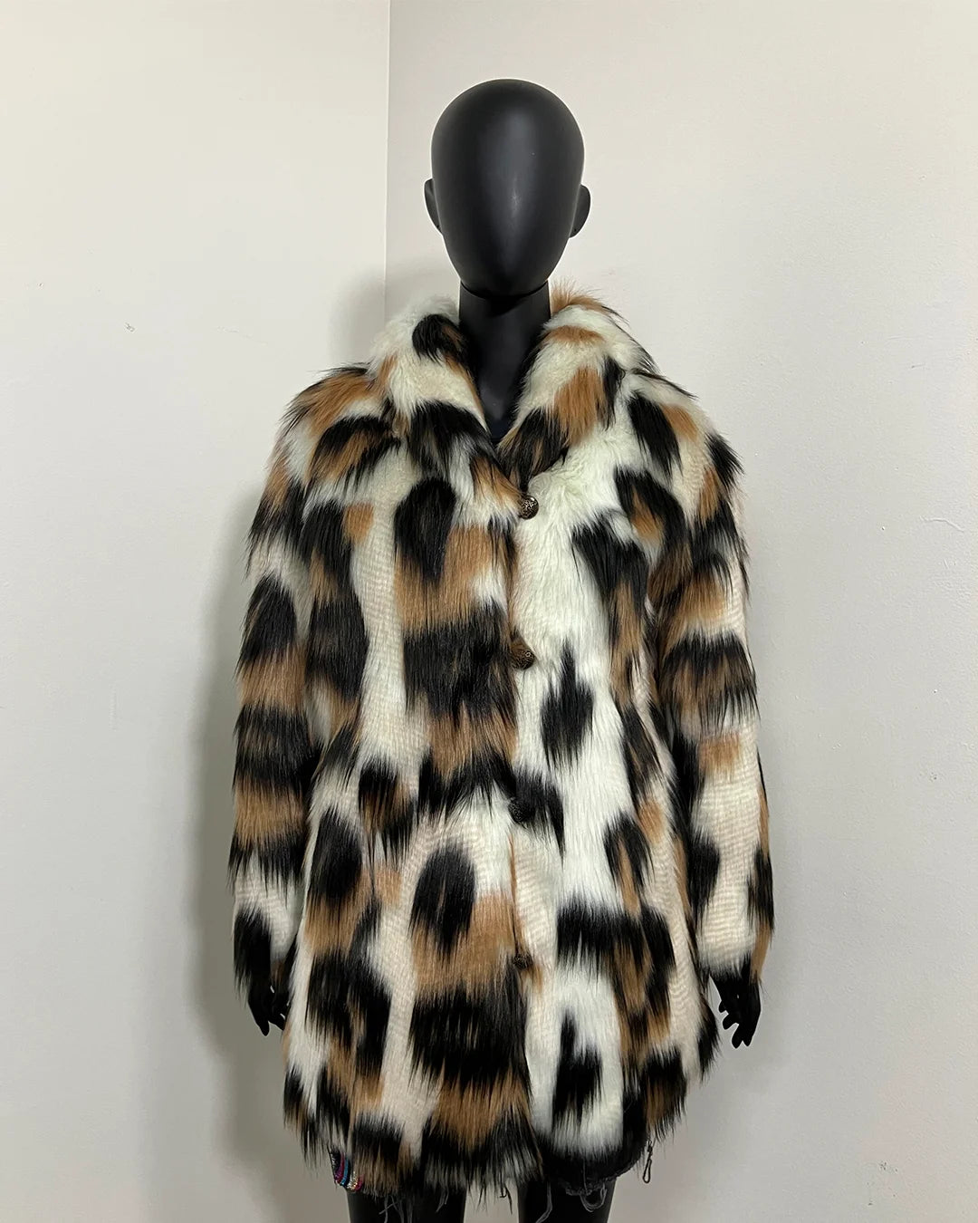 *Almost Purfect* Faux Fur Coat | Manx Cat - SMALL