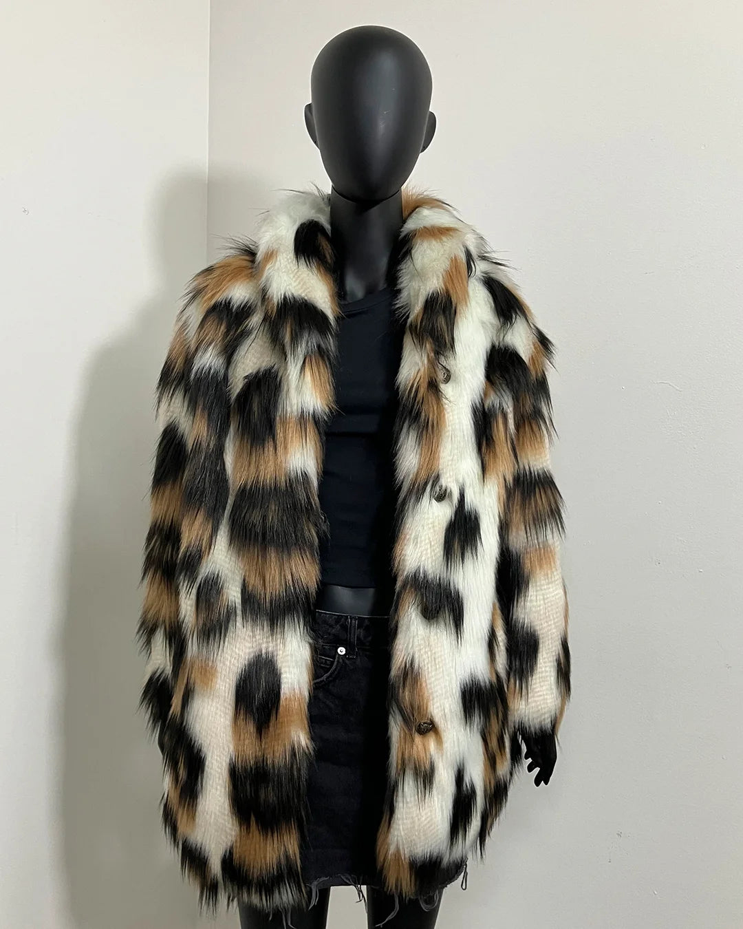 *Almost Purfect* Faux Fur Coat | Manx Cat - SMALL