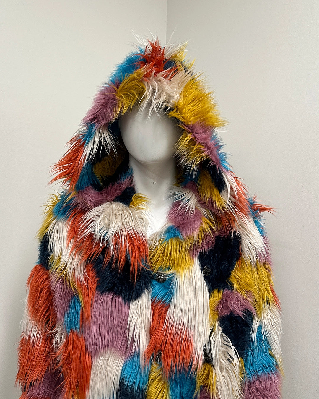 *Last Stock* Hooded Faux Fur Coat | Butterfly -Medium