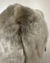 Close-up of a gray fur  