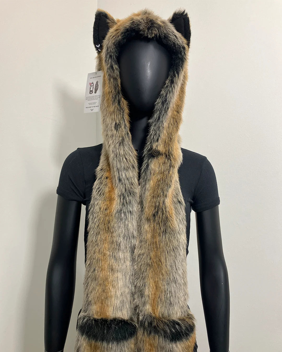 *Last Stock* Faux Fur SpiritHood | Red Wolf