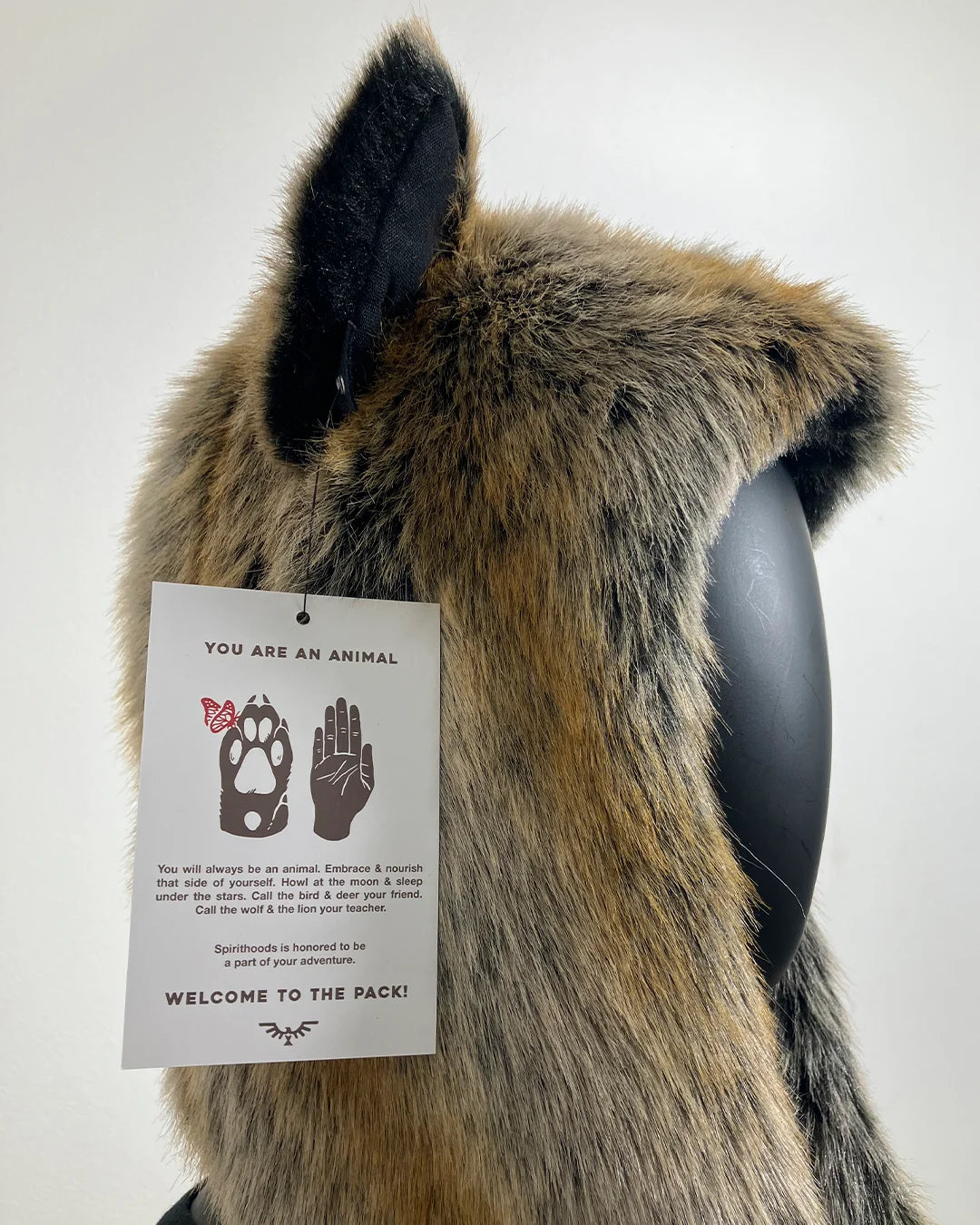 *Last Stock* Faux Fur SpiritHood | Red Wolf