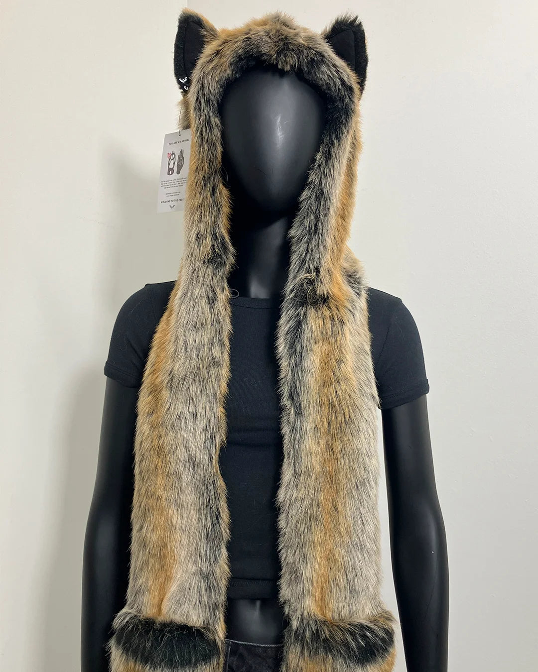 *Last Stock* Faux Fur SpiritHood | Red Wolf