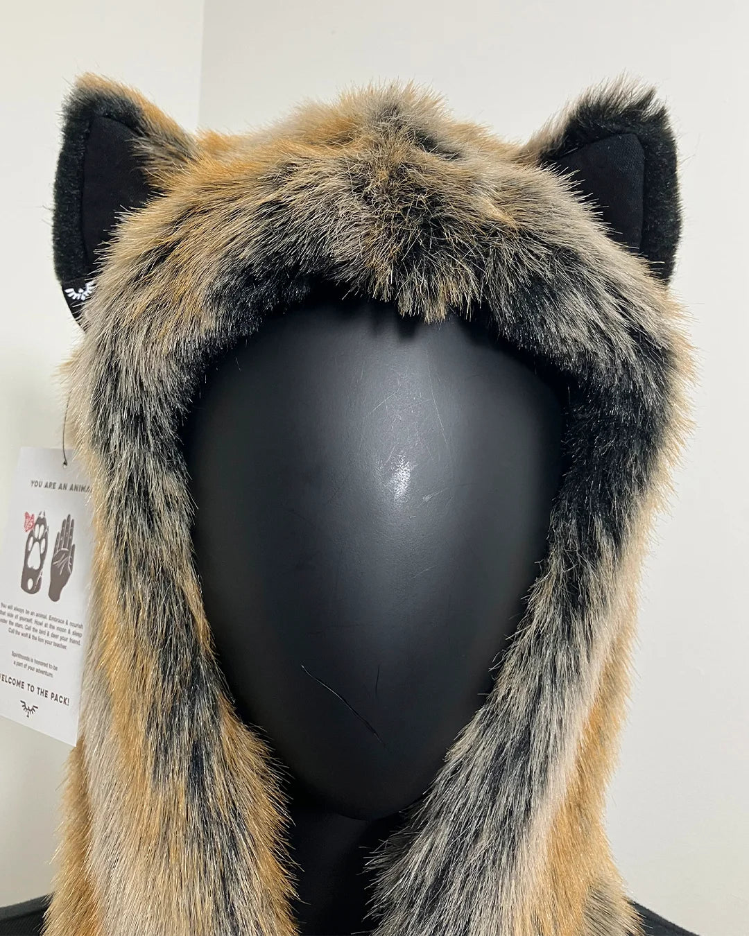 *Last Stock* Faux Fur SpiritHood | Red Wolf