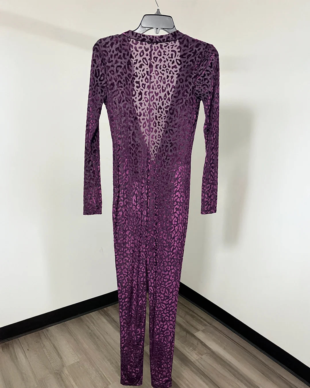 *Sample* Purple Full Bodysuit | Violet Leopard - SMALL