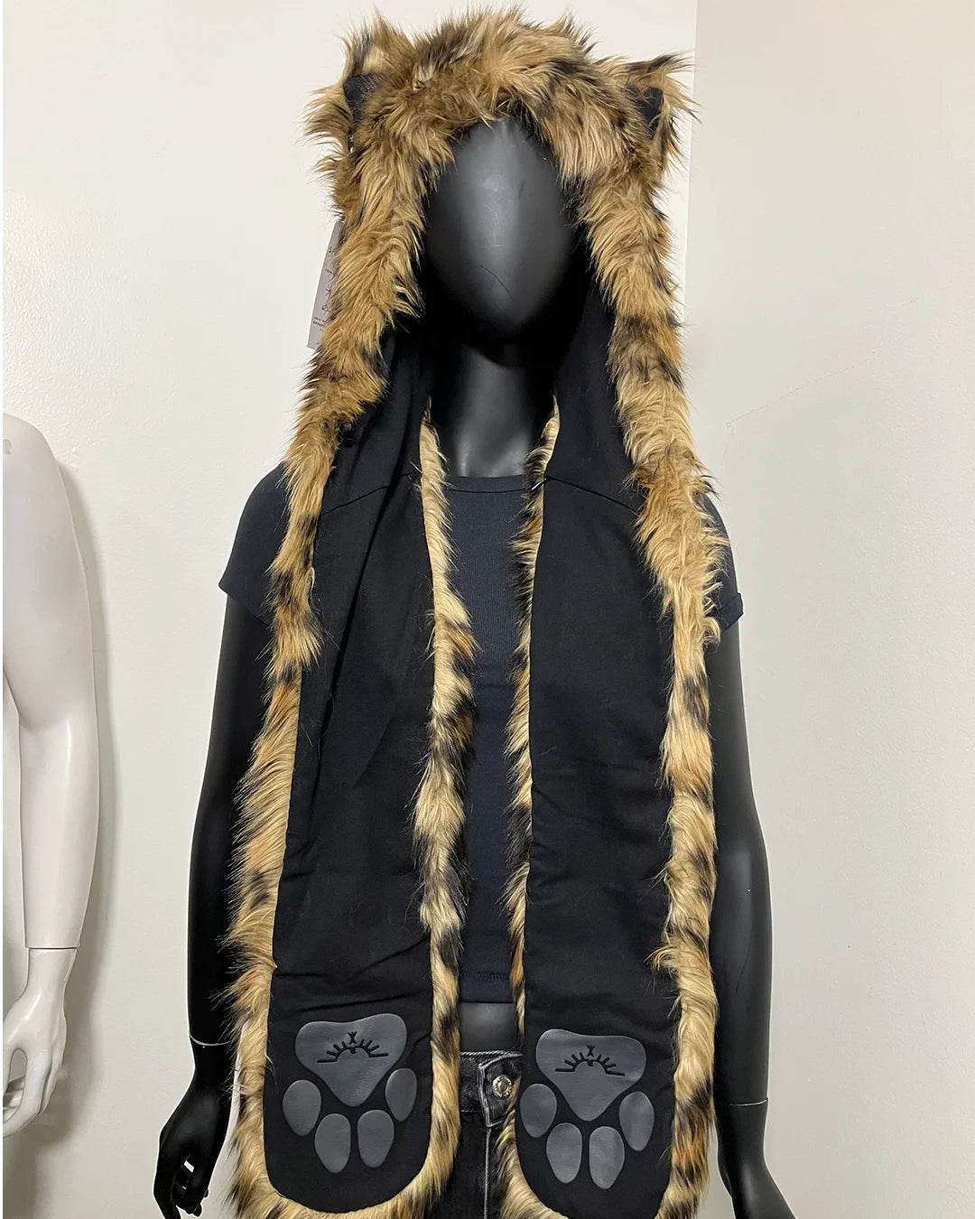 *Sample* C.E. Faux Fur SpiritHood | Javan Leopard #1