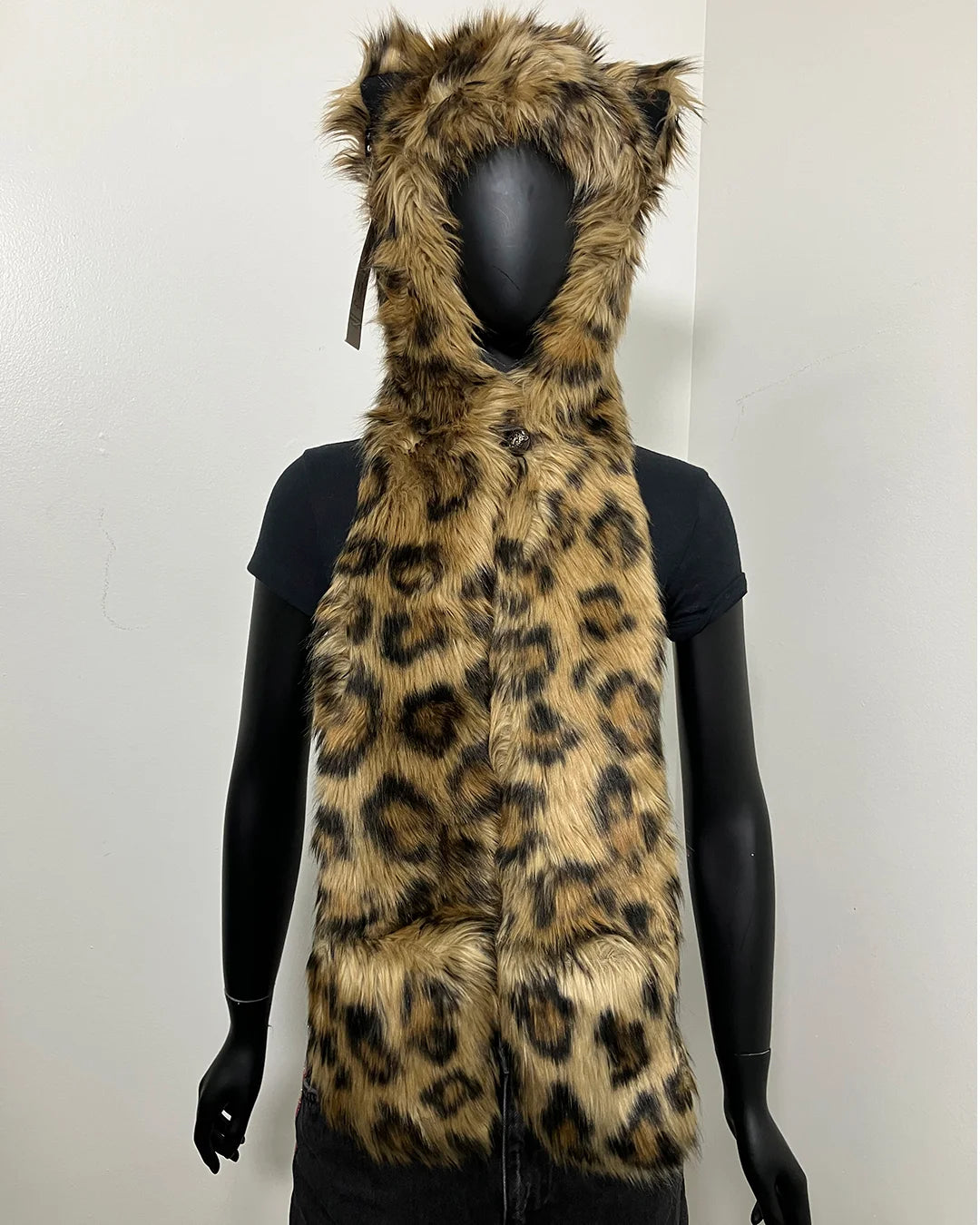 *Sample* C.E. Faux Fur SpiritHood | Javan Leopard #1