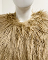 *Last Stock* Faux Fur Bomber Jacket | Tan Alpaca - Medium