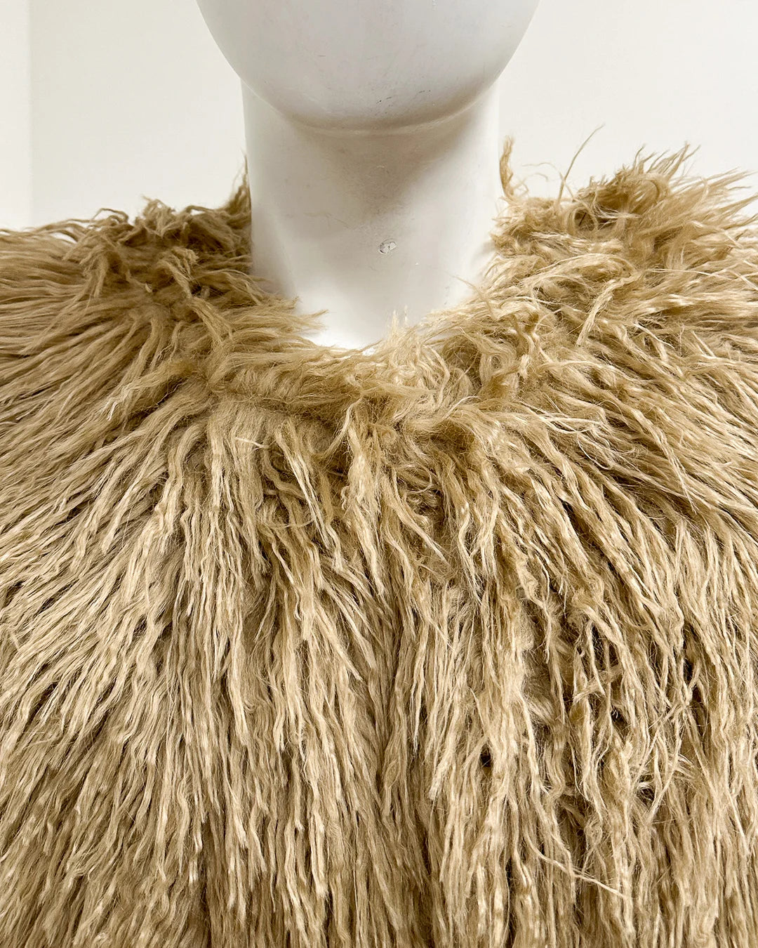 *Last Stock* Faux Fur Bomber Jacket | Tan Alpaca - Medium