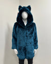 *Almost Purfect* Classic Blue Faux Fur Coat | Royal Wolf - Medium