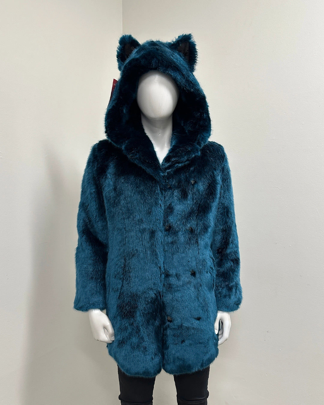 *Almost Purfect* Classic Blue Faux Fur Coat | Royal Wolf - Medium