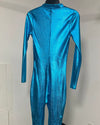 *One Of A Kind / Prototype* Metallic Full Bodysuit | Blue Python - SMALL