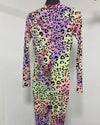 *One Of A Kind / Prototype* Rainbow Metallic Feline Full Bodysuit - SMALL