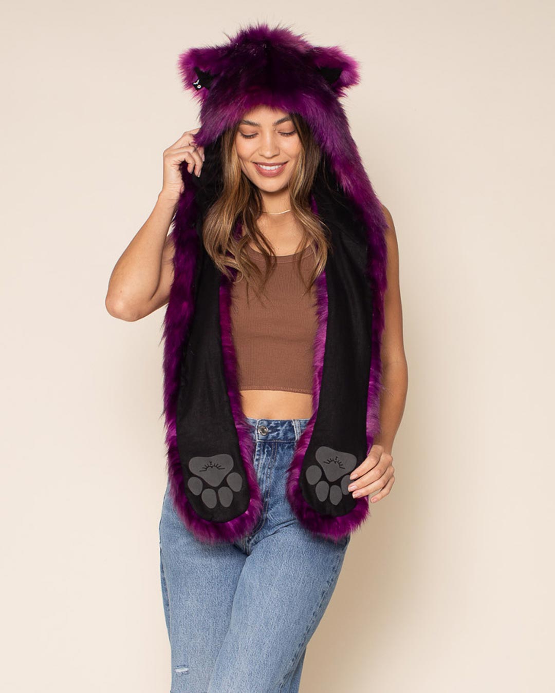 Purple Panther Collector Edition Faux Fur Hood | Women's