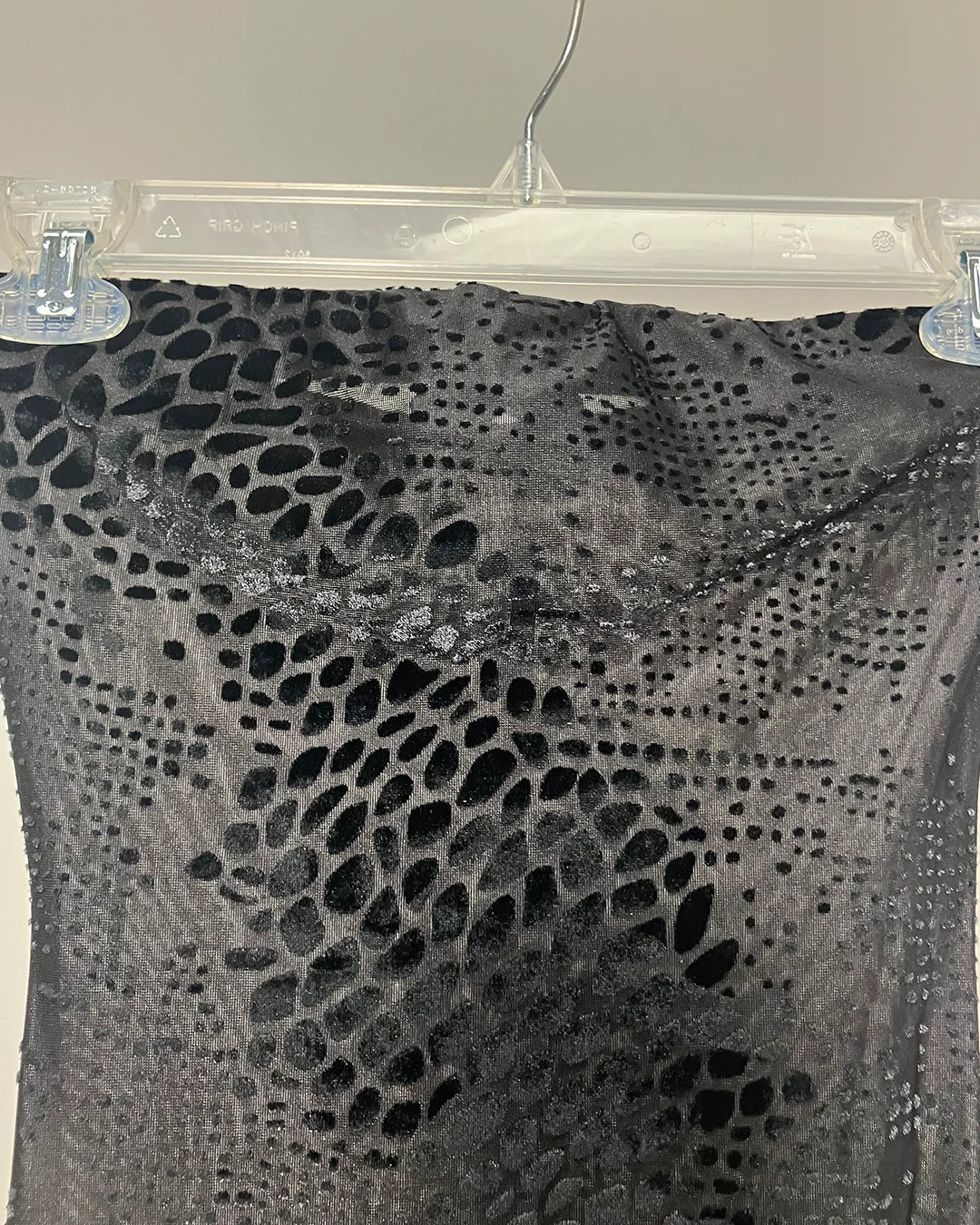 *One Of A Kind / Prototype* Black Snakeskin Burnout Strapless Full Bodysuit - SMALL