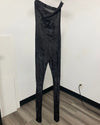 *One Of A Kind / Prototype* Black Snakeskin Burnout Strapless Full Bodysuit - SMALL