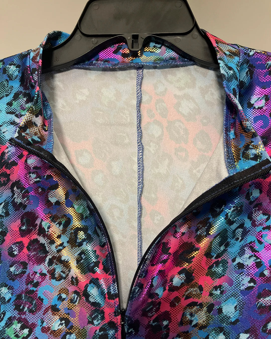 *One Of A Kind / Prototype* Metallic Rainbow Cheetah Full Bodysuit  - SMALL