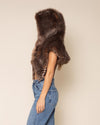 Night Hawk Hooded Faux Fur Shawl | Women's