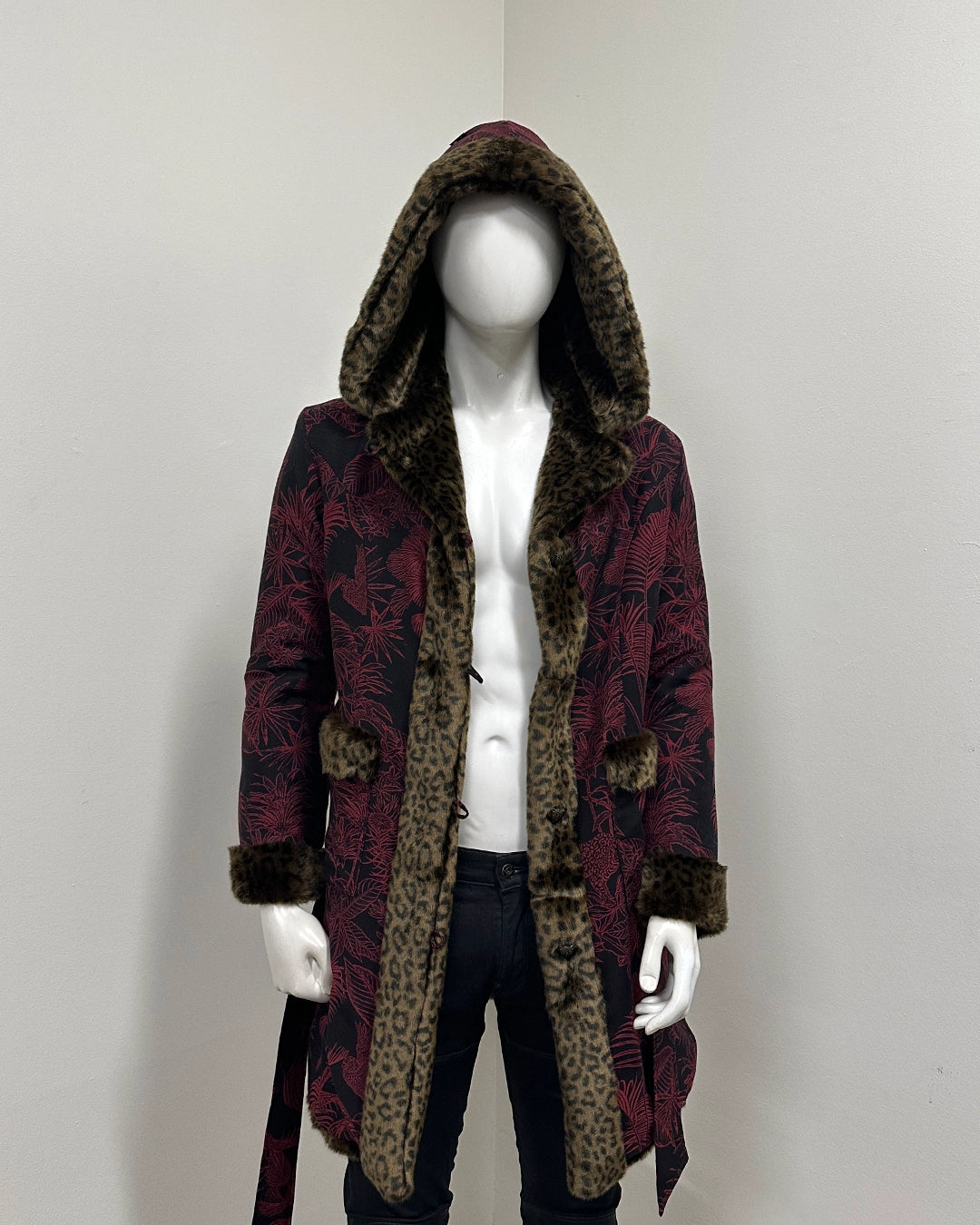*One Of A Kind* Hooded Reversible Faux Fur Coat | Cheetah - Medium
