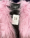 *Sample* Faux Fur Bomber Jacket | Pink Ombre Alpaca - X-Small