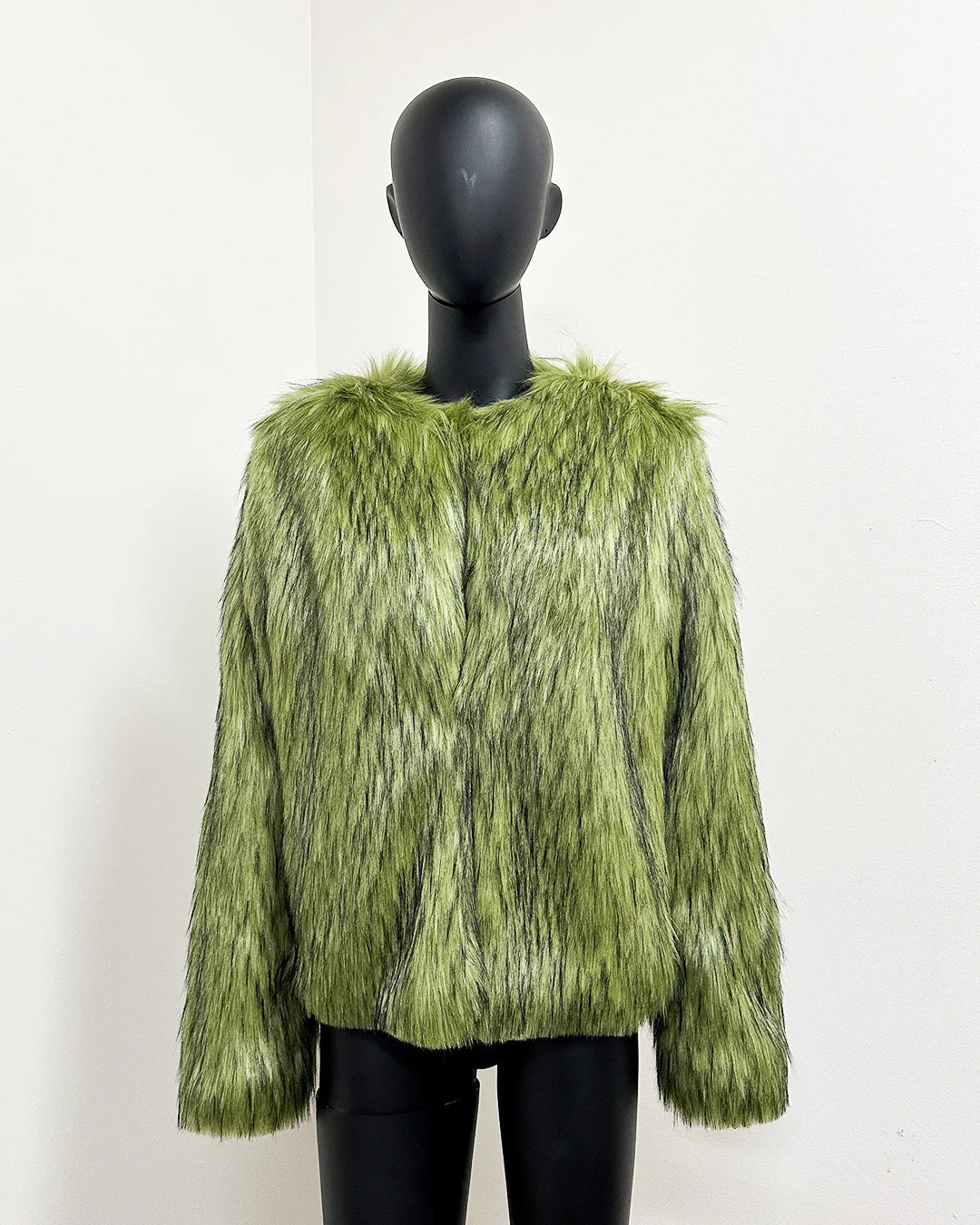 *Last Stock* Faux Fur Bomber Jacket | Jade Fox  - Small