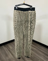 *One Of A Kind / Prototype* Super Soft Faux Fur Feline Joggers Green/Grey - MEDIUM