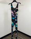*One Of A Kind / Prototype* Open Back Sleeveless Full Bodysuit | Turquose Hummingnird - SMALL